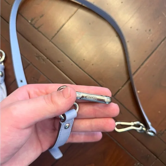 Coach Light Blue/Purple Boho Leather Shoulder Bag - Picture 9 of 16